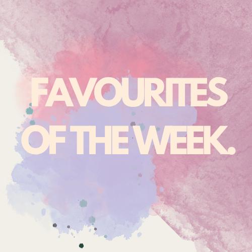 Favorites of the Week collection featuring cosmetics bags and beauty essentials.