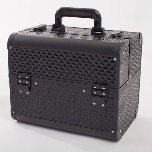 Luxury Cosmetics Case with multiple compartments, elegant design, and durable materials.