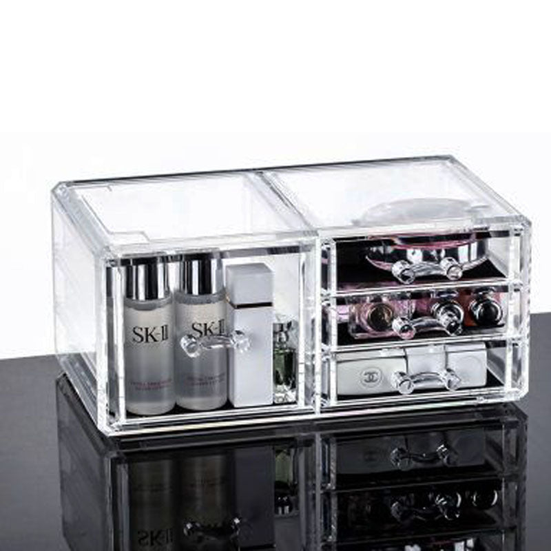 Modular Cosmetics Organizer in Acrylic for Makeup Storage.