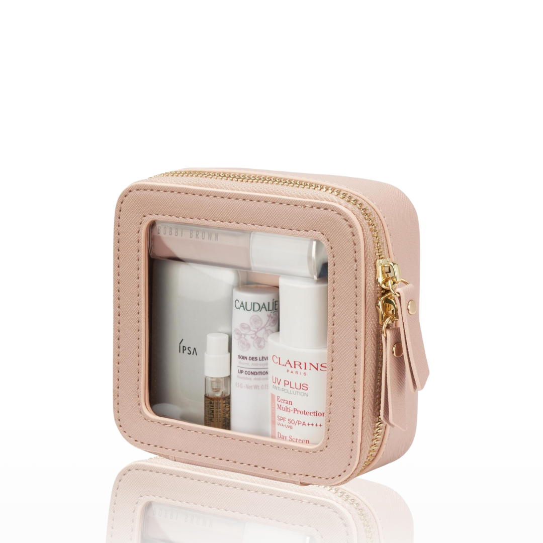 Small transparent makeup bag for women