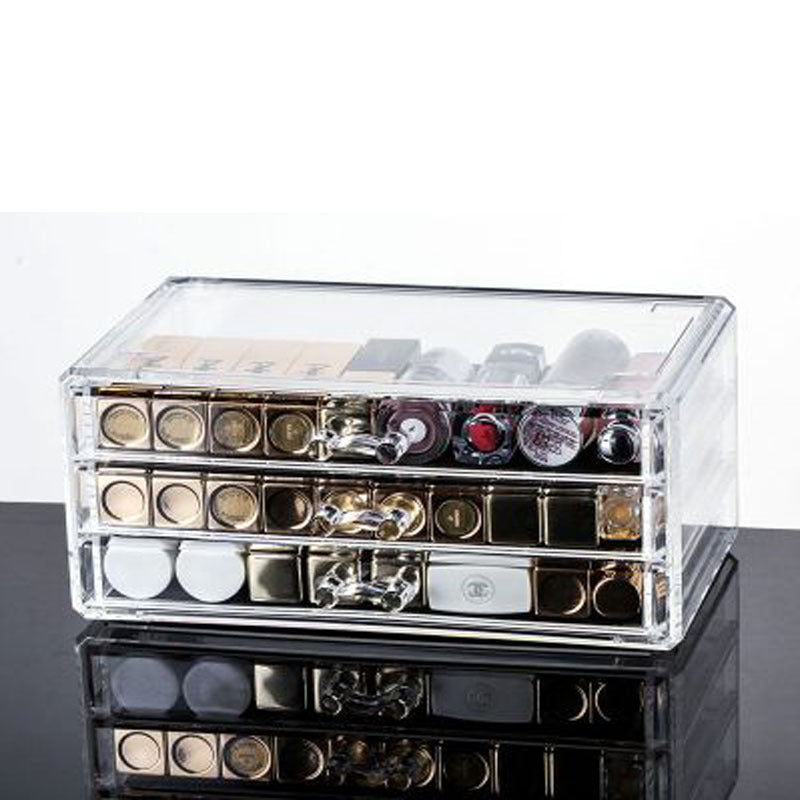 Modular Cosmetics Organizer in Acrylic for Makeup Storage.