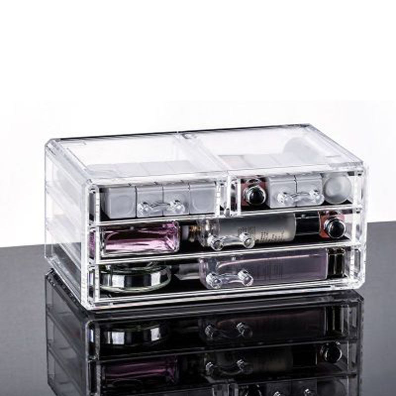 Modular Cosmetics Organizer in Acrylic for Makeup Storage.