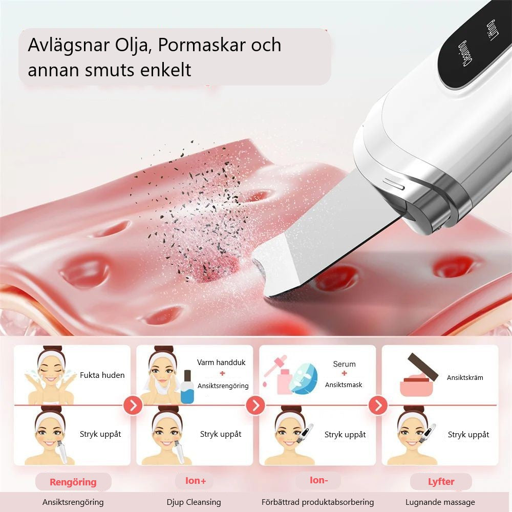 DERMAPULSE Ultrasonic Facial Scrub – Deep Cleansing & Skincare