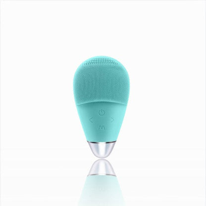 Close-up of SILKY facial cleanser’s ultrasonic technology.