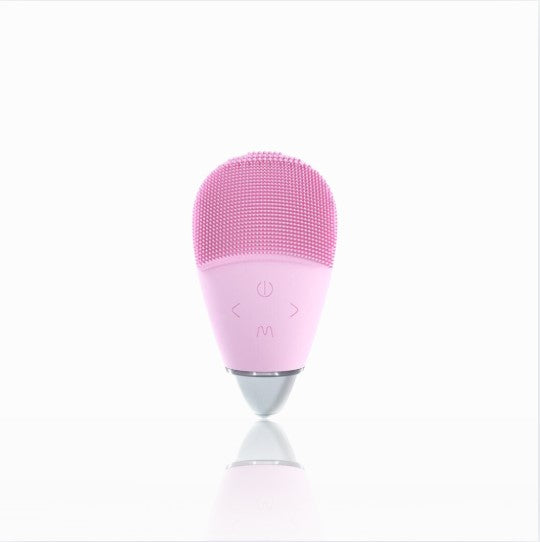 Close-up of SILKY facial cleanser’s ultrasonic technology.