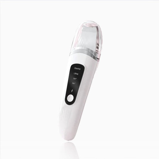 Ultrasonic facial scrubber by DERMAPULSE for deep cleansing and glowing skin.