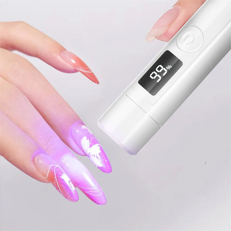 Portable USB rechargeable mini UV nail lamp drying gel varnish.